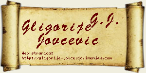 Gligorije Jovčević vizit kartica